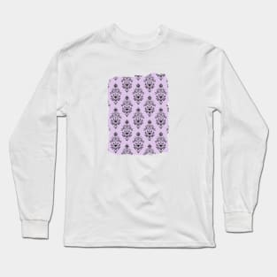 Haunted Mansion Wallpaper Amethyst Purple Long Sleeve T-Shirt